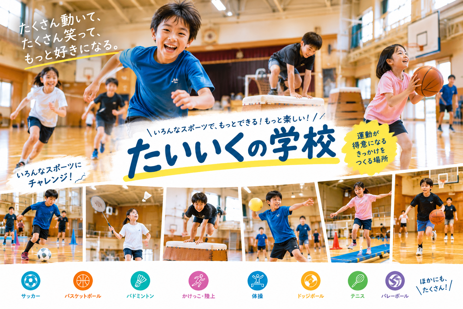 ＼新規開講！／<br />
たいいくの学校 無料体験会！